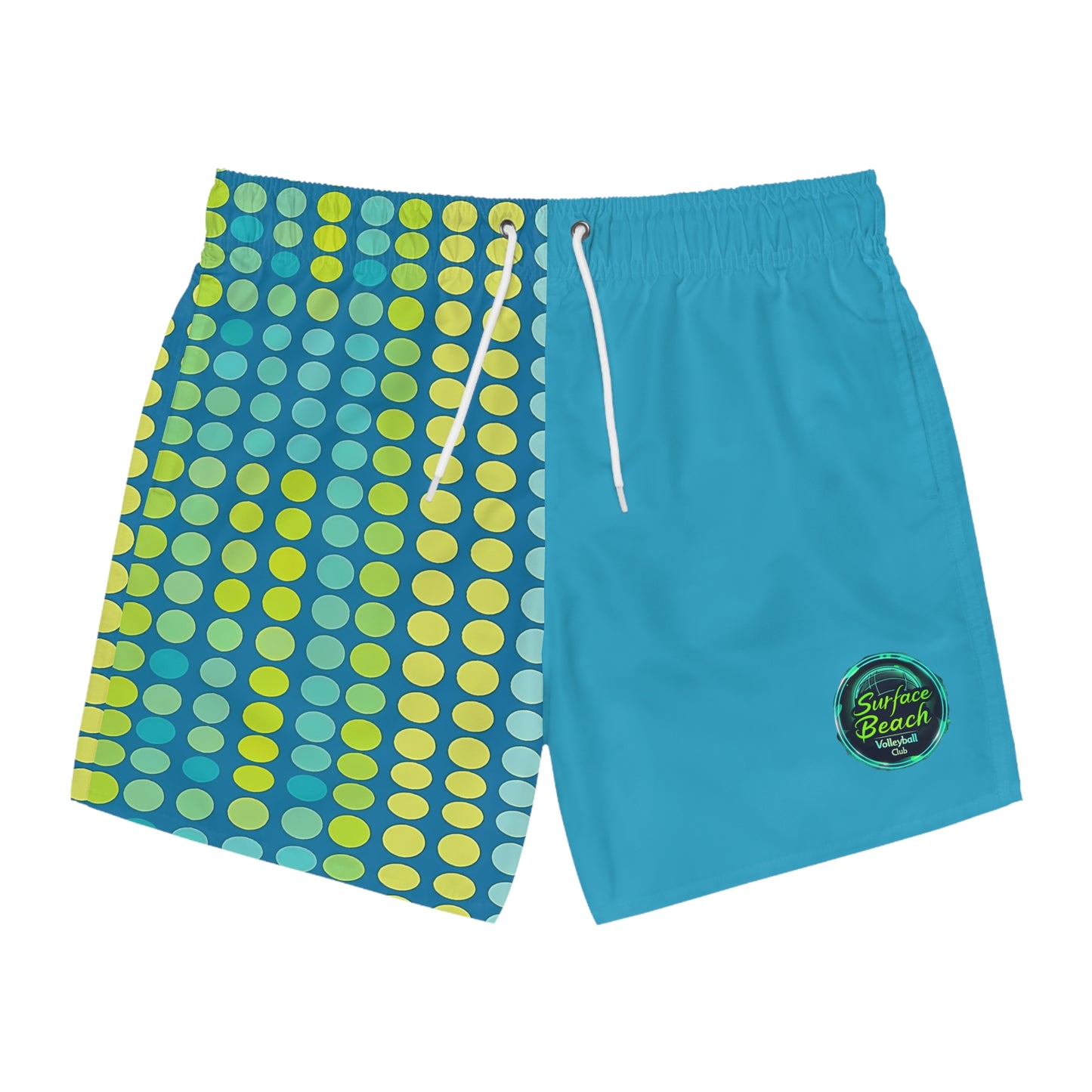 Polka Dot Icon Color Block Surface Beach Volleyball Club Modern Swim Trunks