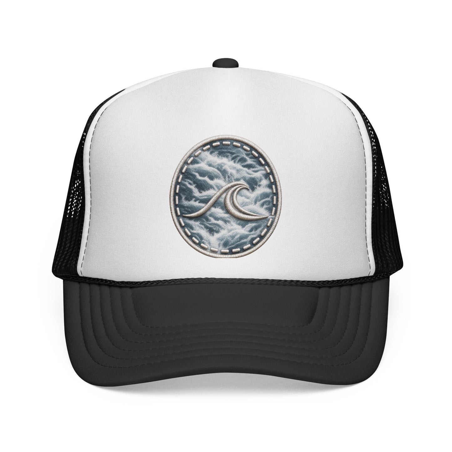 Surfache Wave Patch Trucker Cap — Coastal Surf Mesh Hat