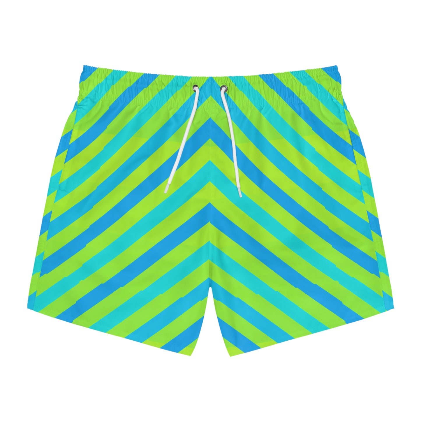 Moda Urbano Striped Modern Swim Trunk Volleys