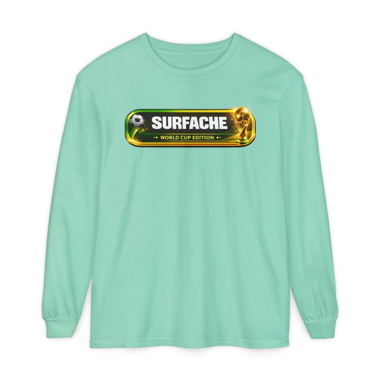 Surfache World Cup Soccer Long Sleeve Tee — "Surface" Front & "Pausa de Hidratación" Back