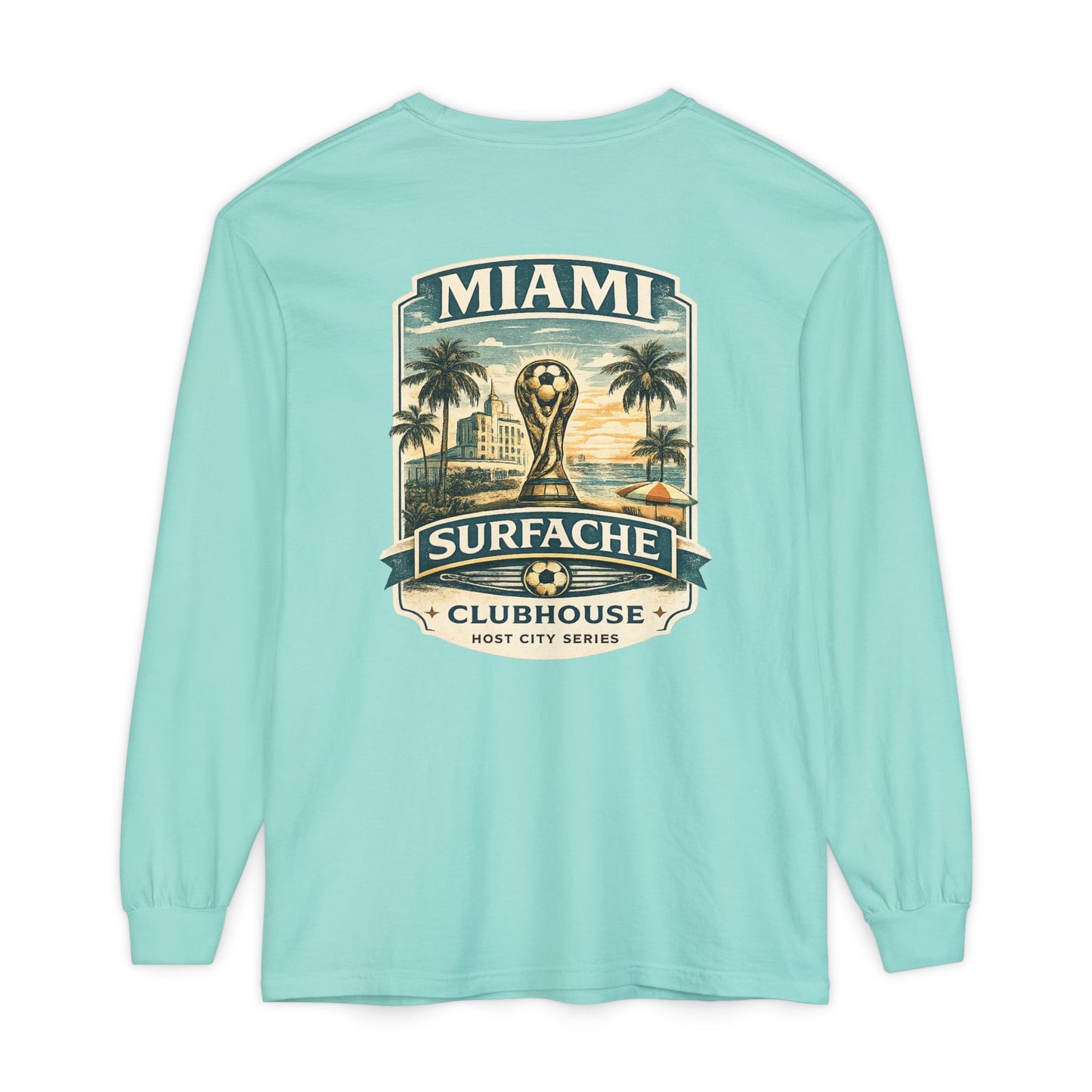 Miami Surfache Long Sleeve Tee — Surf Clubhouse Graphic Shirt