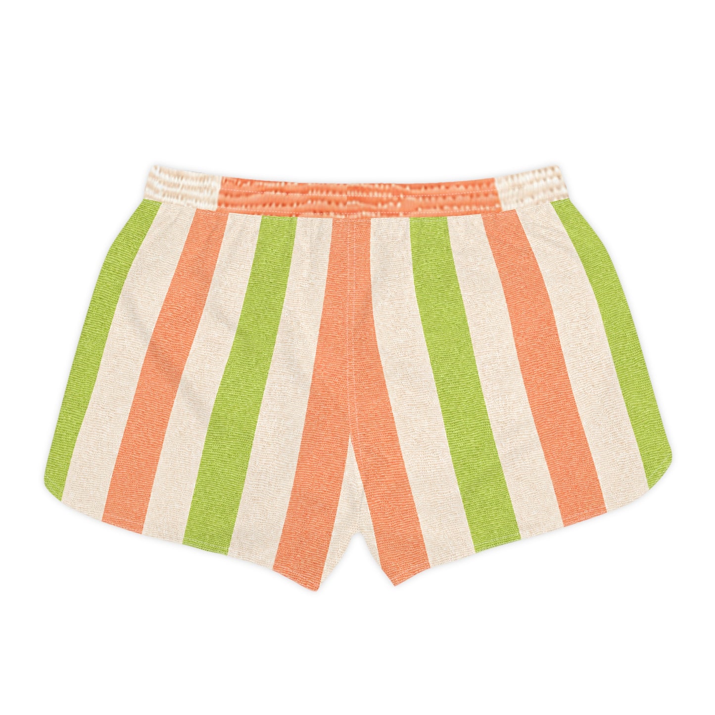 Melon Ball Inspired Striped Women's Casual Shorts – Beachy Summer Lounge Shorts