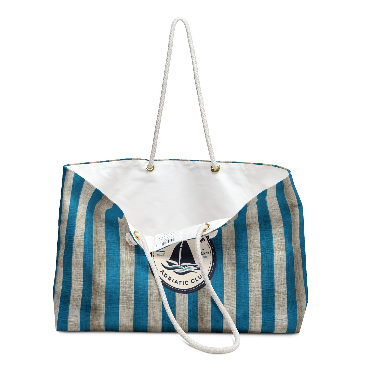 Surfache Adriatic Club Striped Seaside Weekender Bag —Nautical Travel Tote