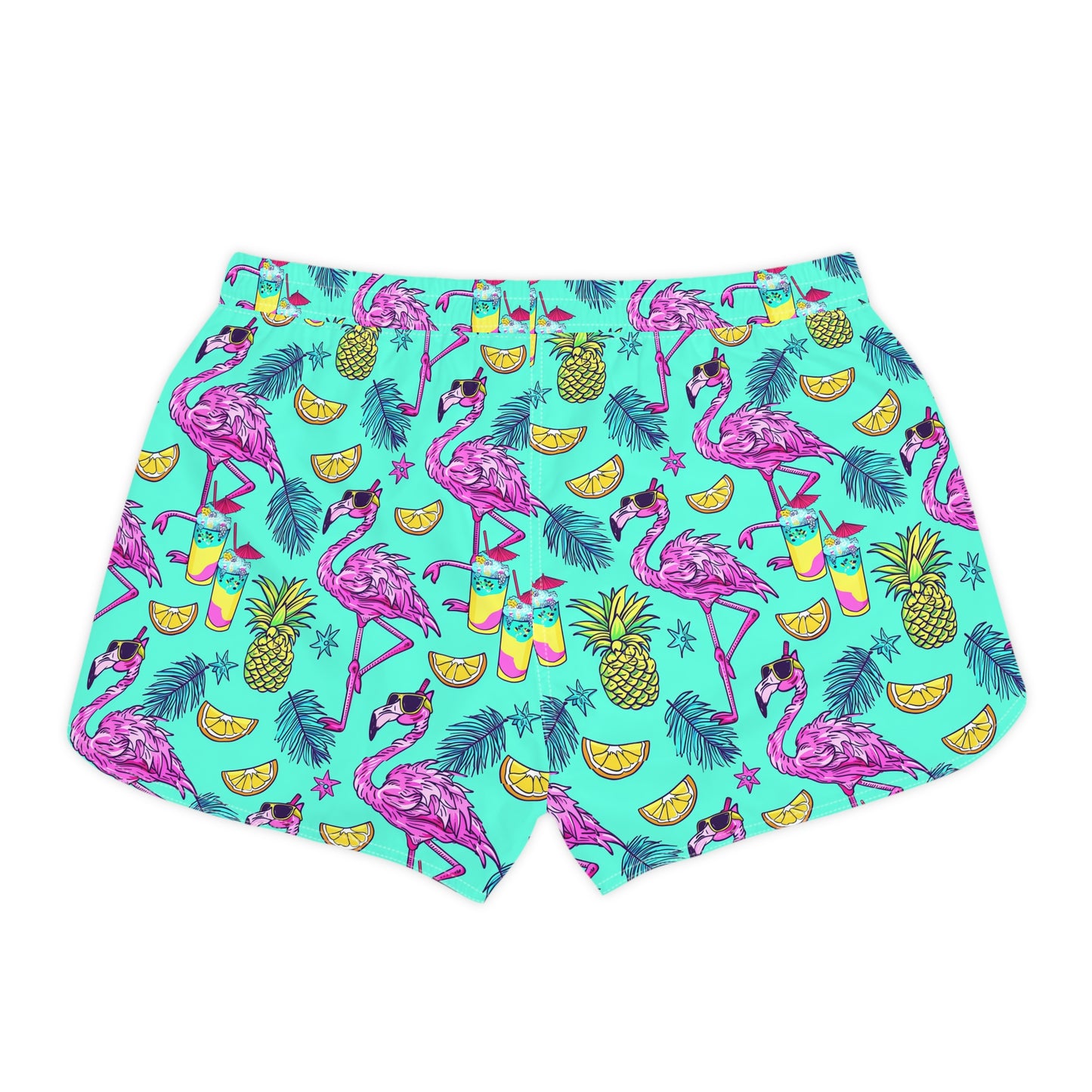 Flamingo Party Surface Beach Volleyball Club Cover Up Women's Casual Shorts (AOP)