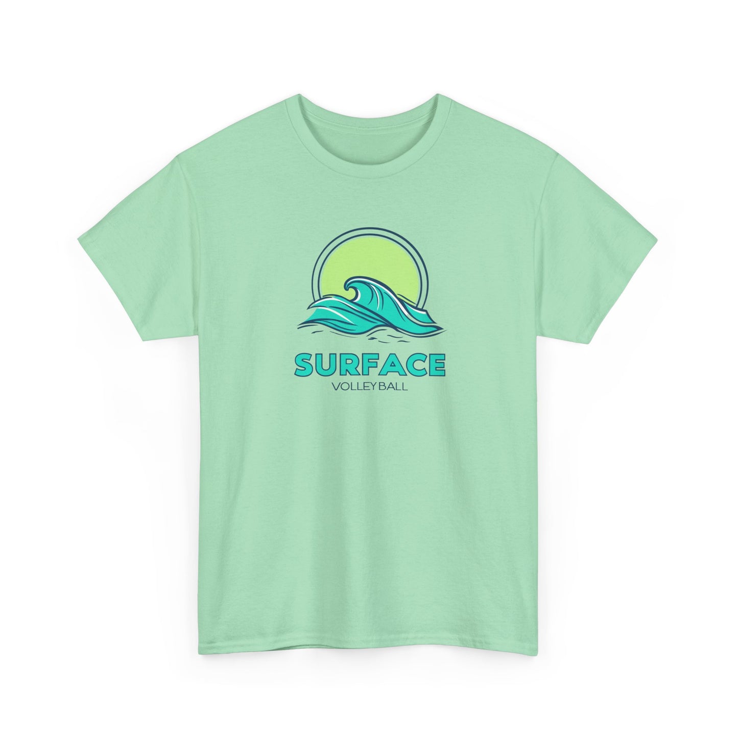 Surface Volleyball Tee — Retro Wave Surf Logo T‑Shirt