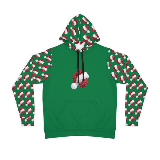 Santa Hat Volleyball Sublimated Designer Athletic Hoodie