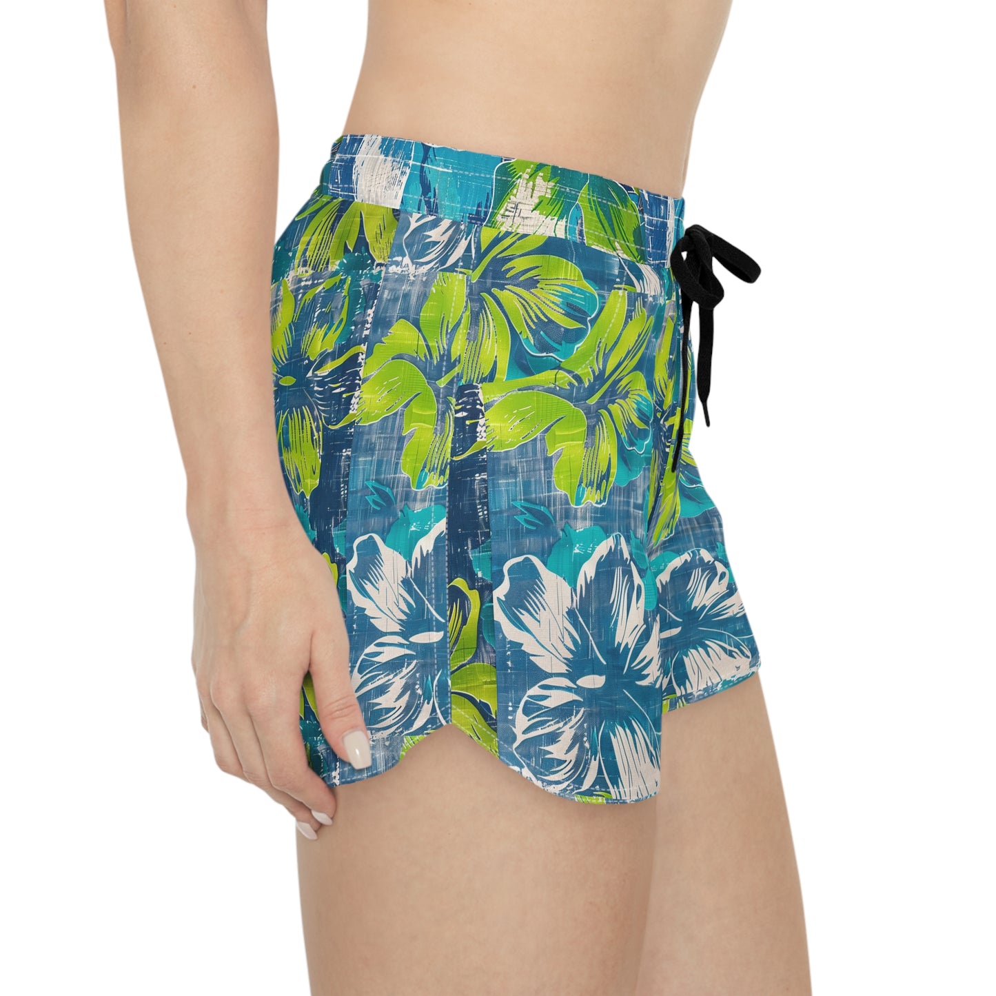 Floral Icon Surface Beach Volleyball Club Cover Up Women's Casual Shorts (AOP)