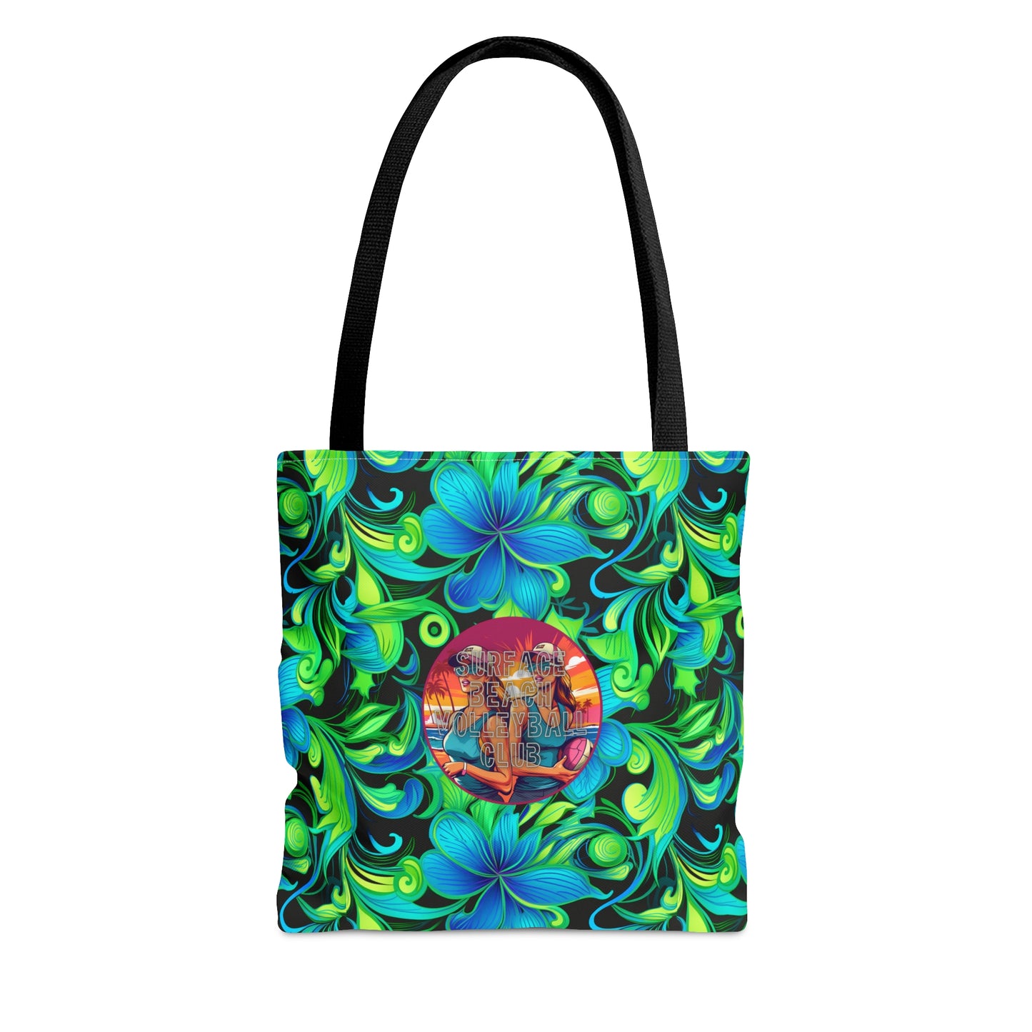 Surface Beach Volleyball Floral Logo Tote Bag (AOP)