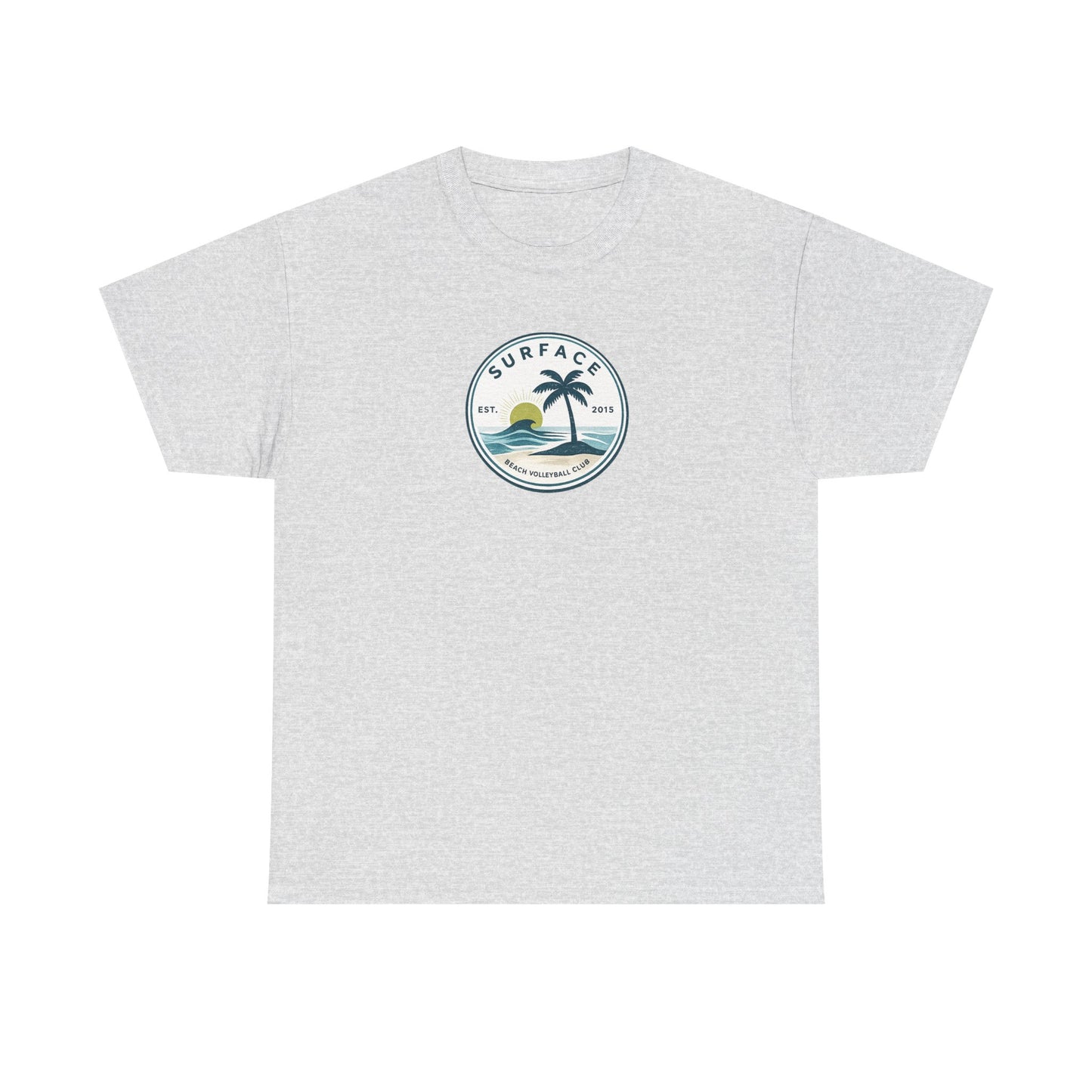 Surf Vibes Palm Tree Tee — "Surface" Beach Club Graphic T-Shirt