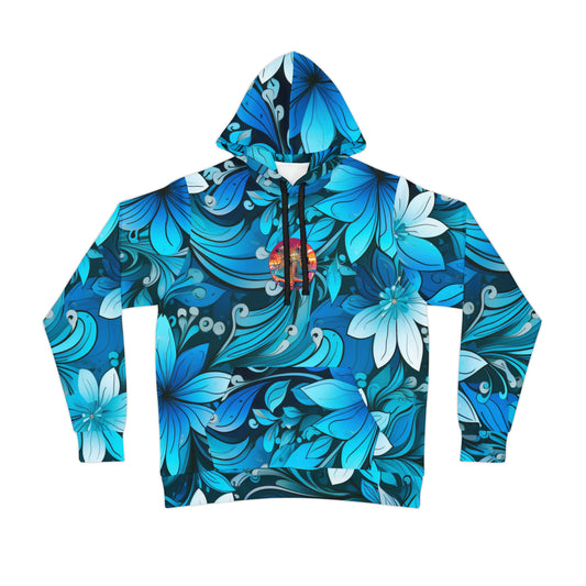 Surface Beach Volleyball Club Floral Logo Sublimated Designer Athletic Hoodie
