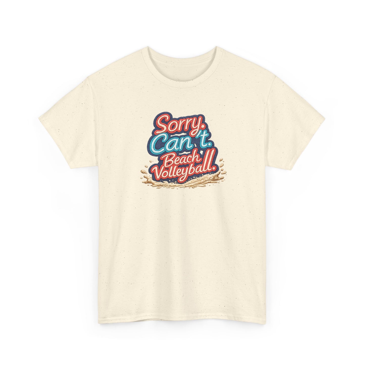 Beach Volleyball Tee — "Sorry, Can't. I’ve Got Beach Volleyball" Retro Graphic