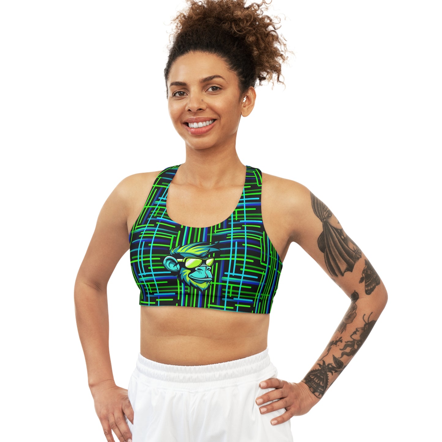 Surface Beach Volleyball Club Geometric Seamless Sports Bra (AOP)