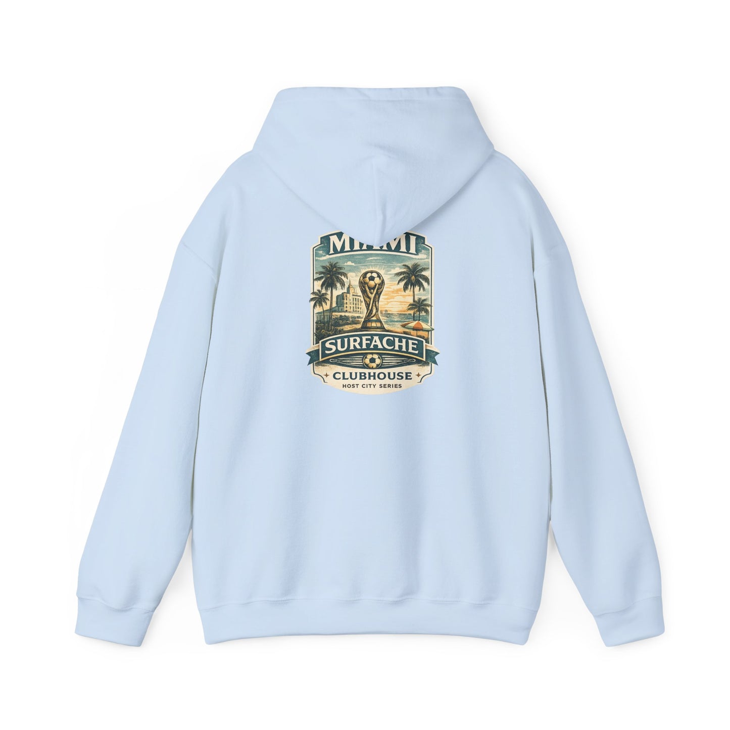Surfache Hoodie — Miami Vintage Surf Club Logo Hooded Sweatshirt