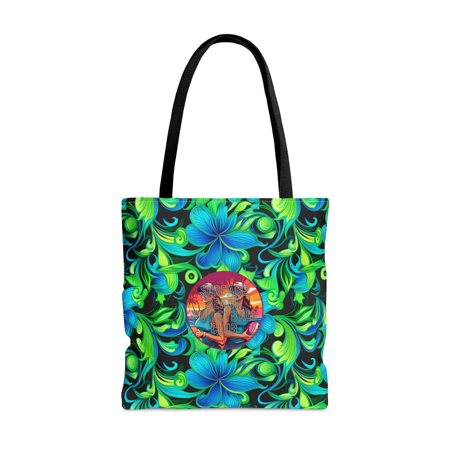 Surface Beach Volleyball Floral Logo Tote Bag (AOP)