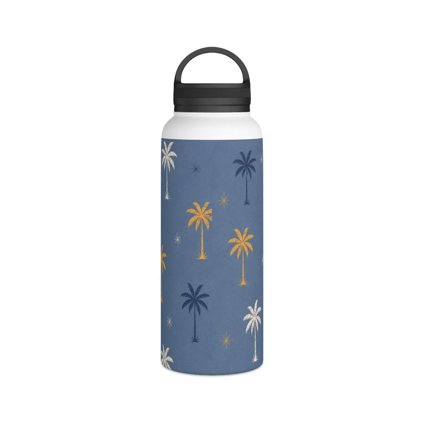 Surface Beach Volleyball Club Stainless Steel Water Bottle — Palm Tree Design