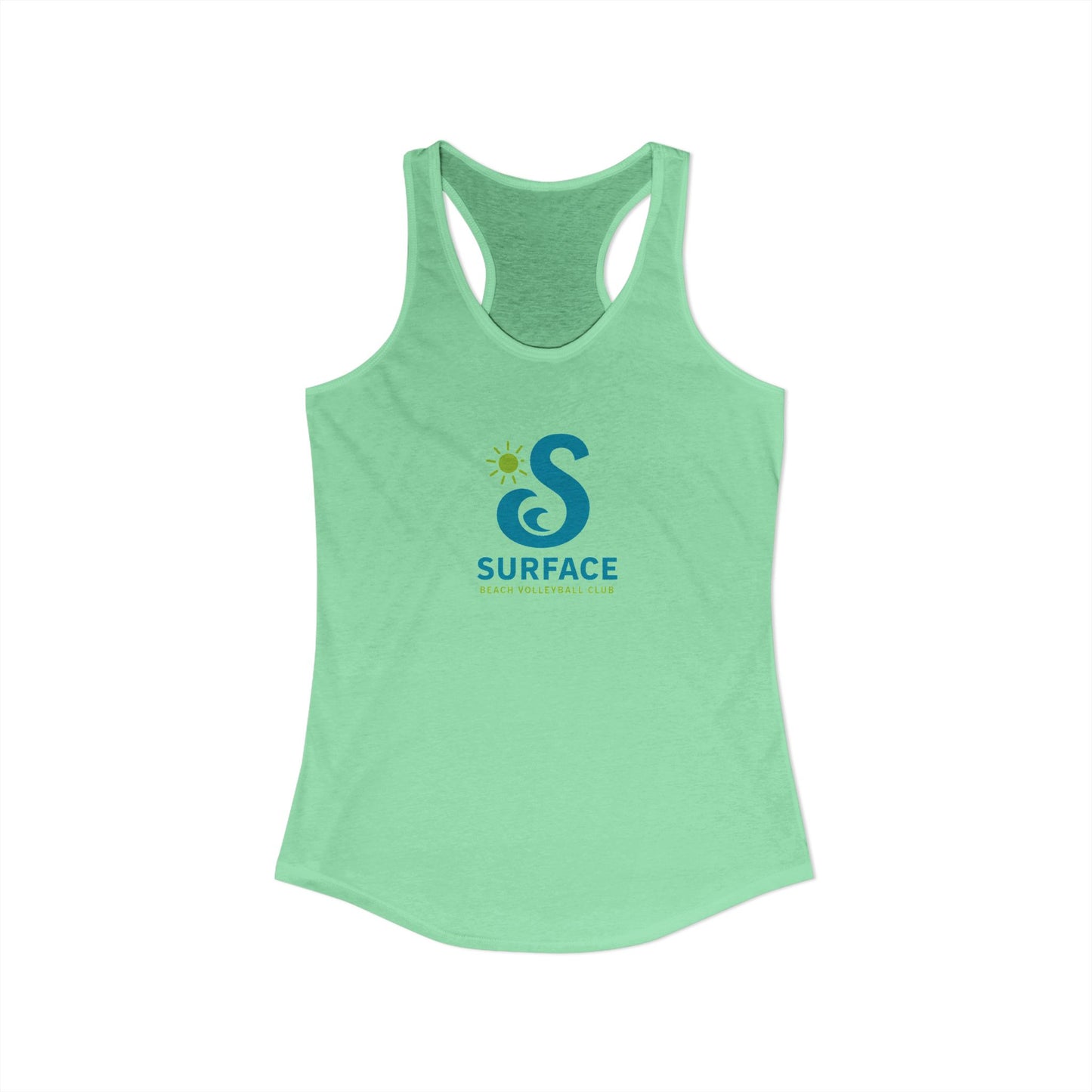 Wave Logo Surface Beach Volleyball Club Women's Racerback Tank - Beach Vibes