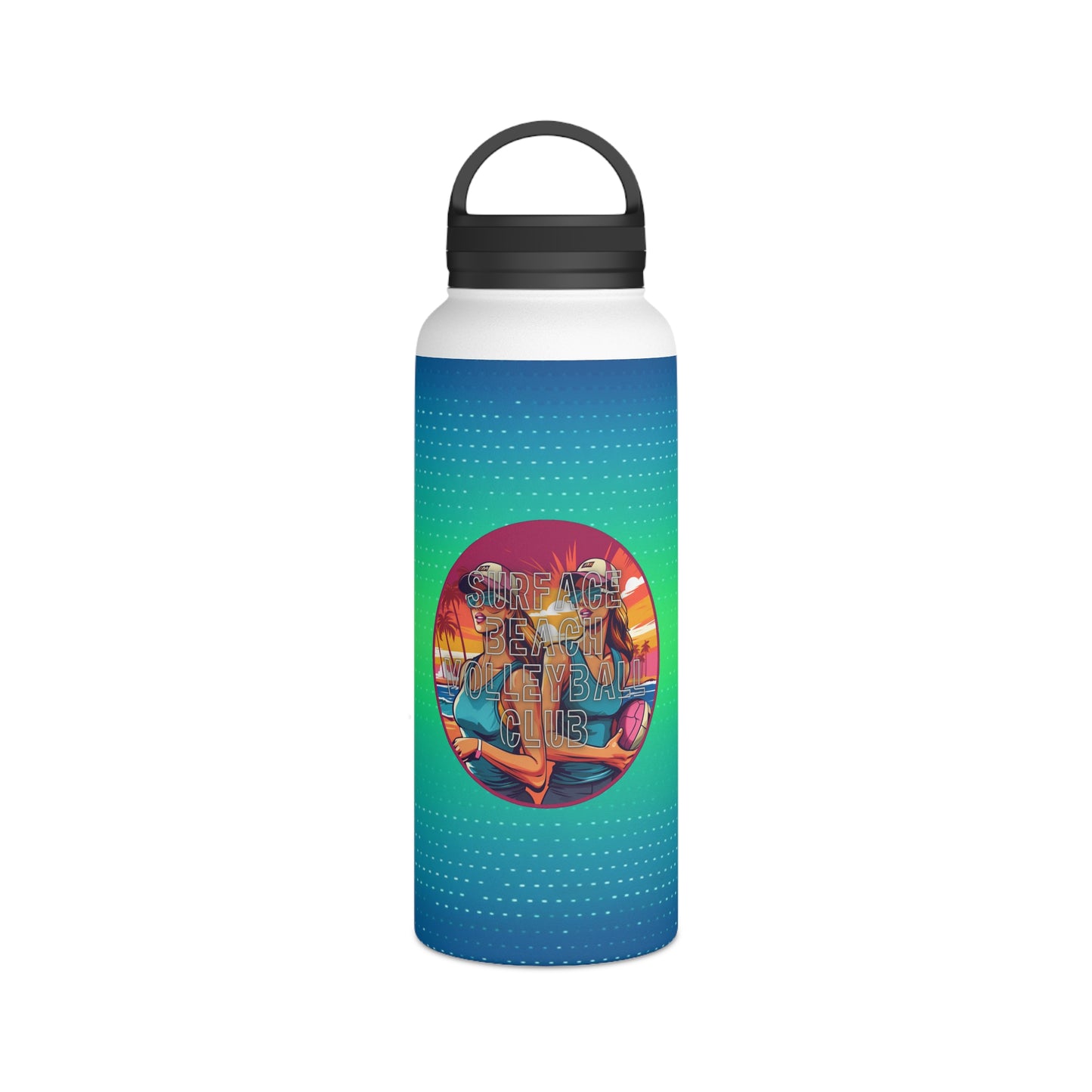 Surface Beach Volleyball Club Stainless Steel Water Bottle, Handle Lid