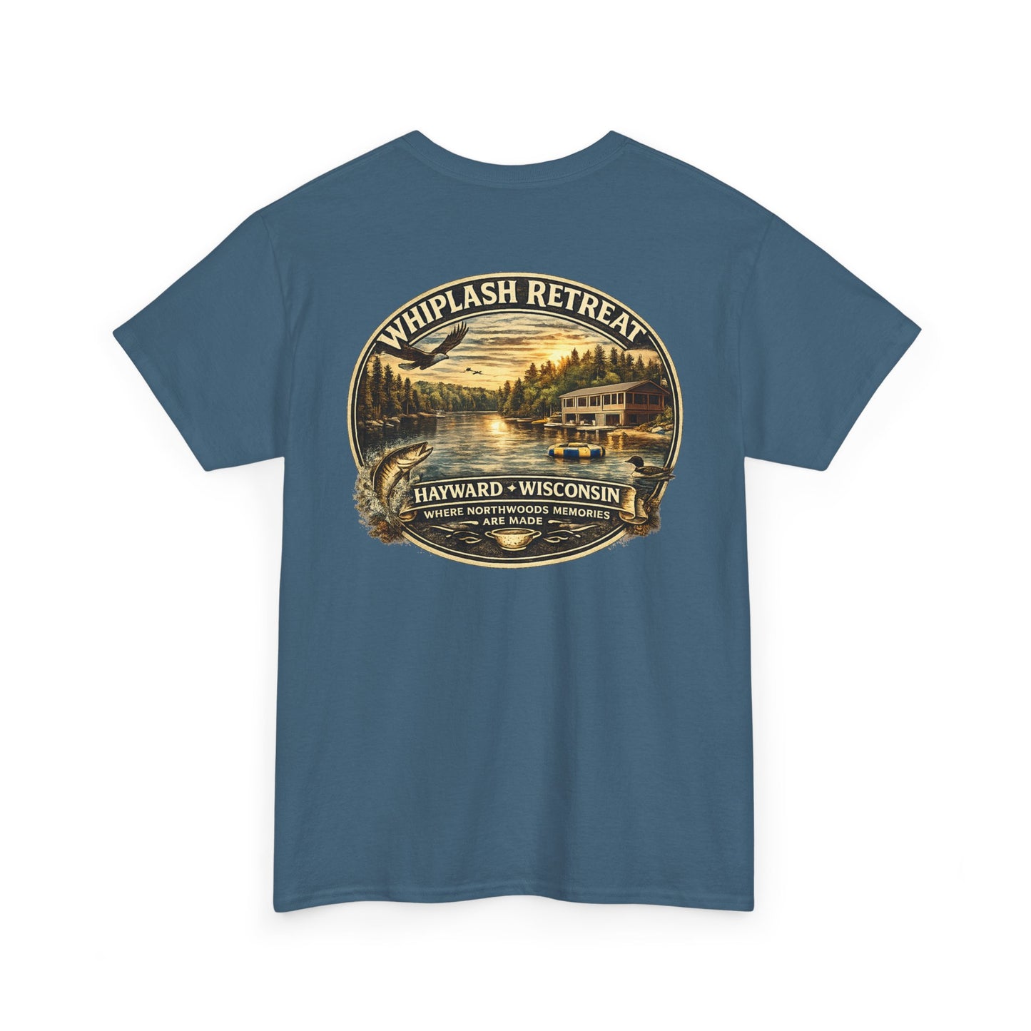 Whiplash Retreat T-Shirt — Vintage Lakeside Hayward Wisconsin Tee