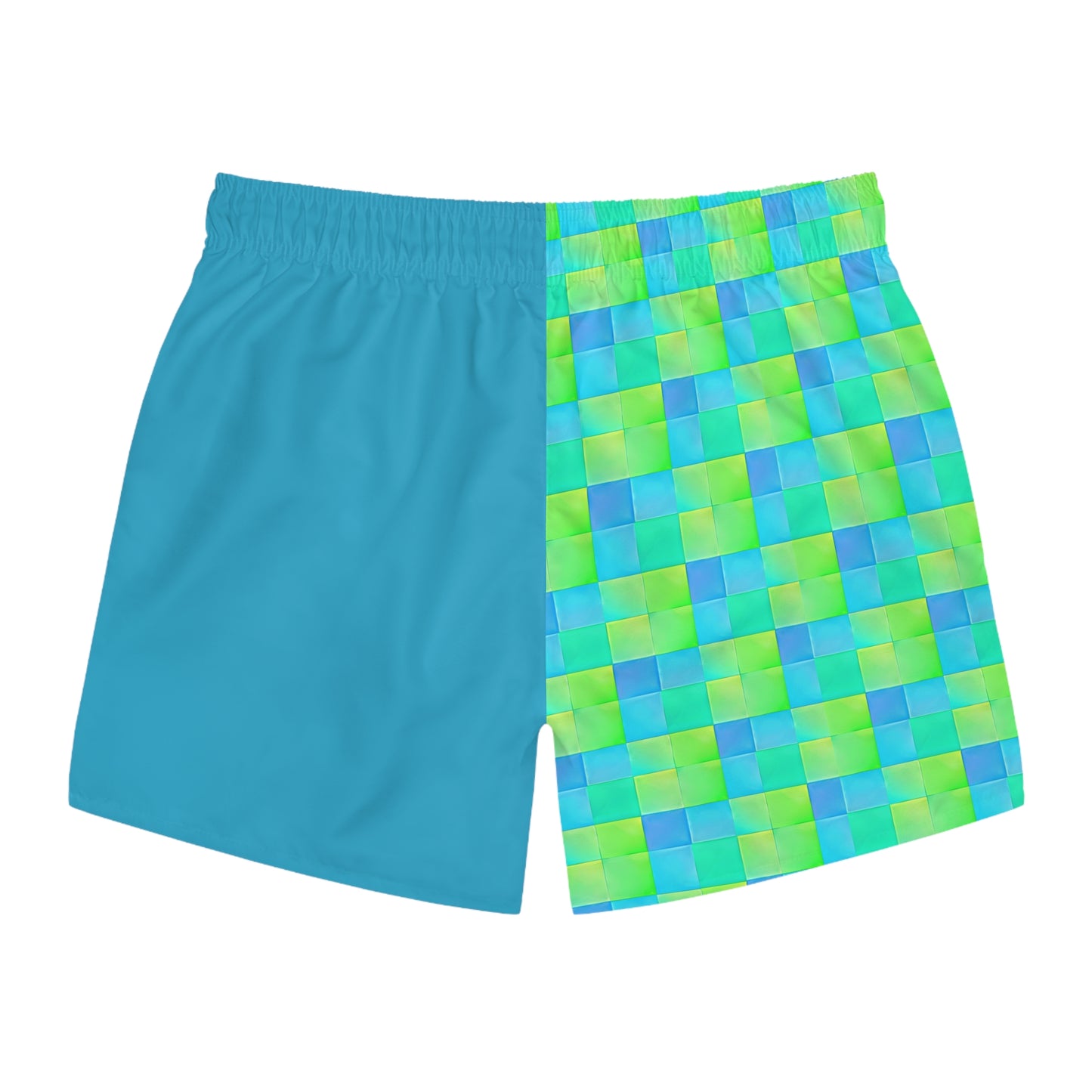 Checkered Icon Color Block Surface Beach Volleyball Club Modern Swim Trunks