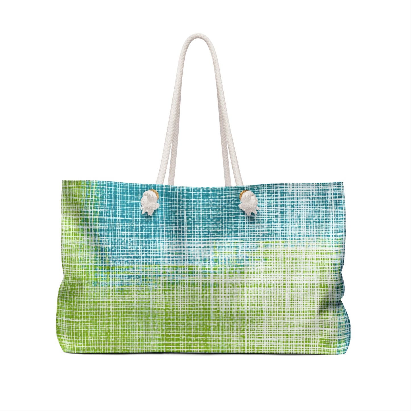 Surf Vibe Weekender Bag — Blue Green Beach Tote with "Surface" Logo