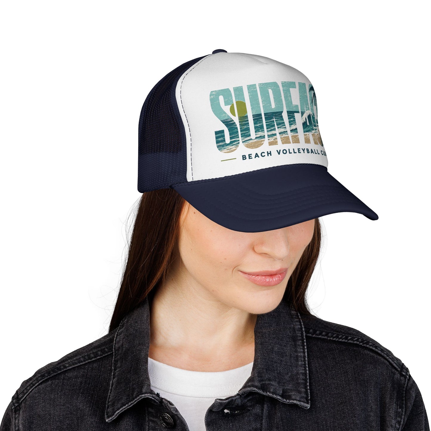 Surface Beach Volleyball Club Trucker Cap | Surf Sunset Design