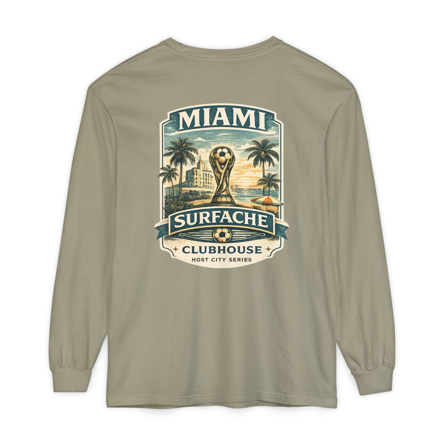 Miami Surfache Long Sleeve Tee — Surf Clubhouse Graphic Shirt