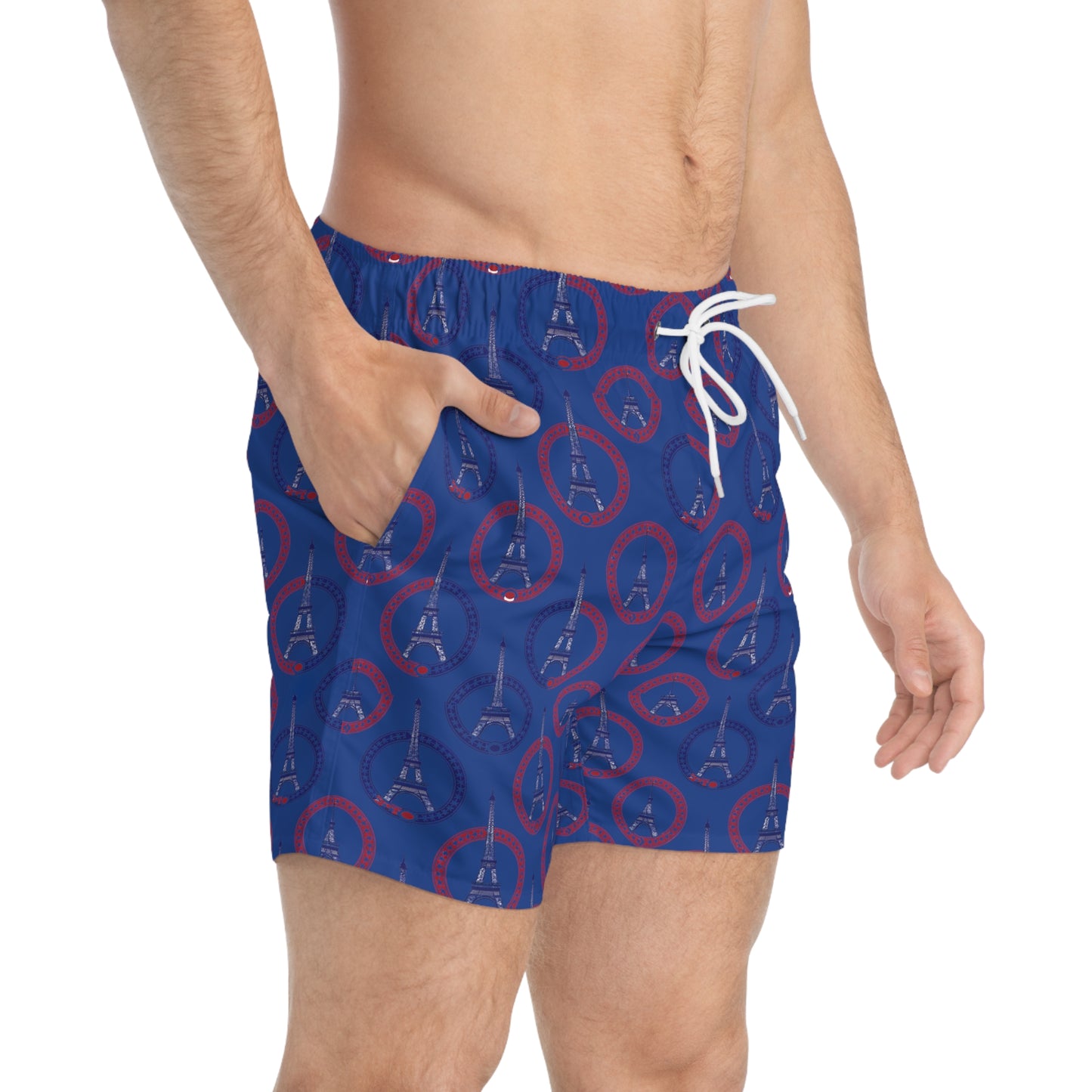 Paris Olympics Inspired Surface Beach Volleyball Club Modern Swim Trunks