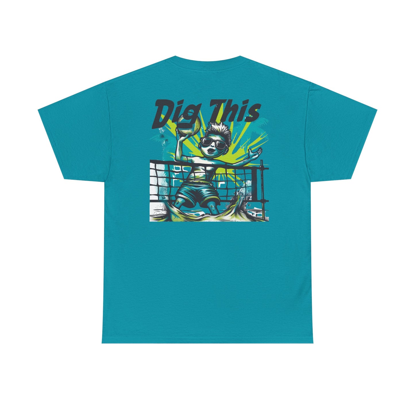 Beach Volleyball “Dig This” Unisex Heavy Cotton Tee