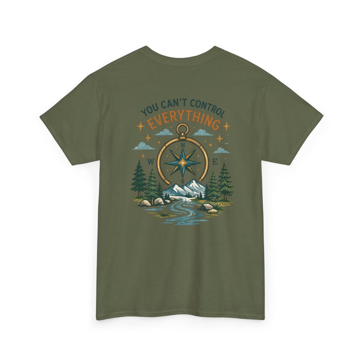 Adventure Compass Tee — "You Can't Control Everything" Outdoor Graphic T‑Shirt