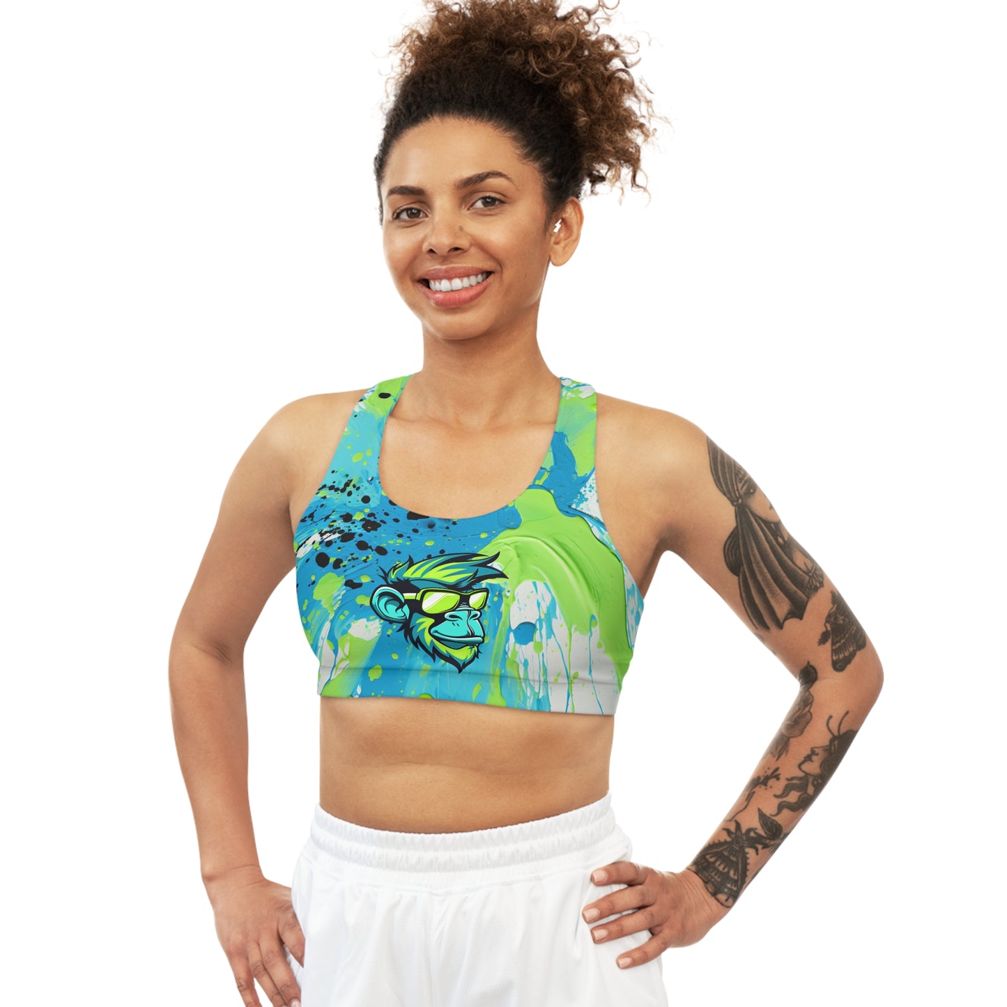 Mascot Surface Beach Volleyball Club Seamless Sports Bra (AOP)