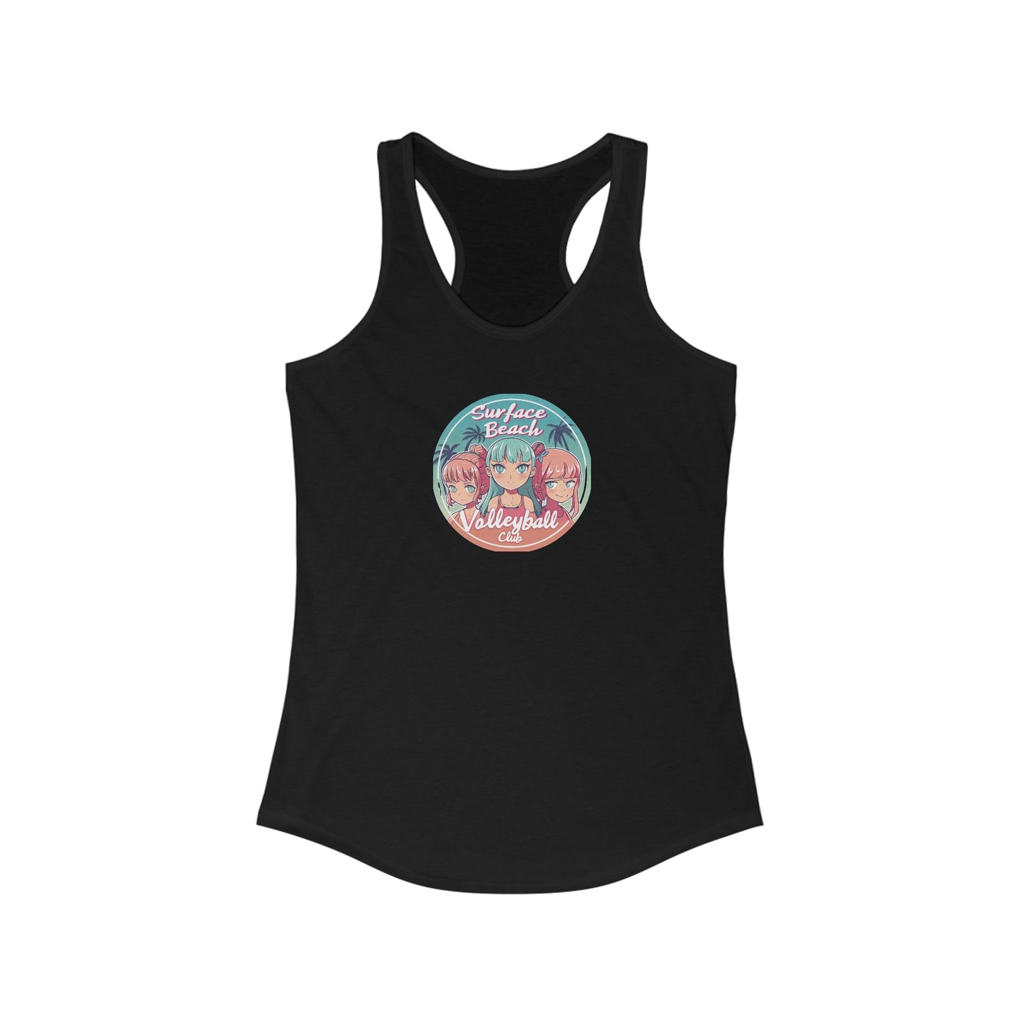 Kawaii Style Icon Surface Beach Volleyball Racerback Tank