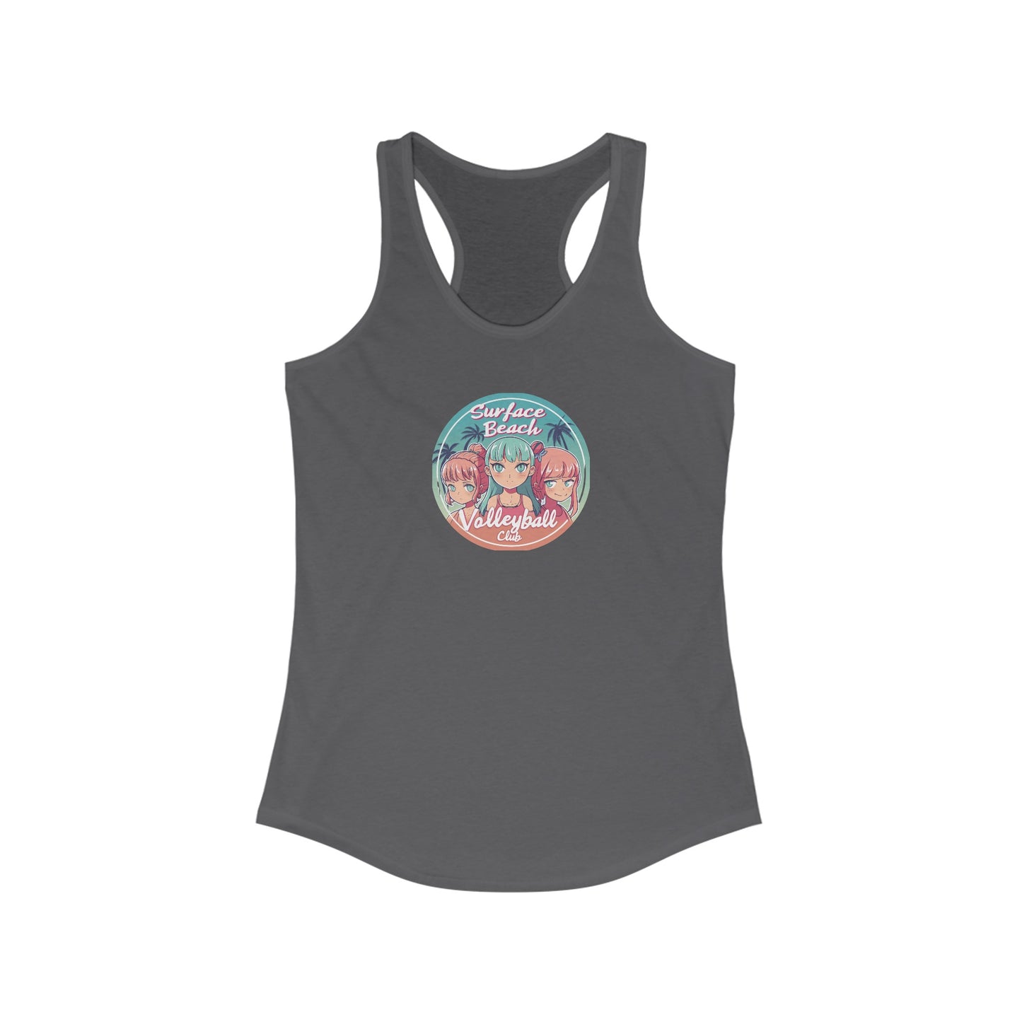 Kawaii Style Icon Surface Beach Volleyball Racerback Tank