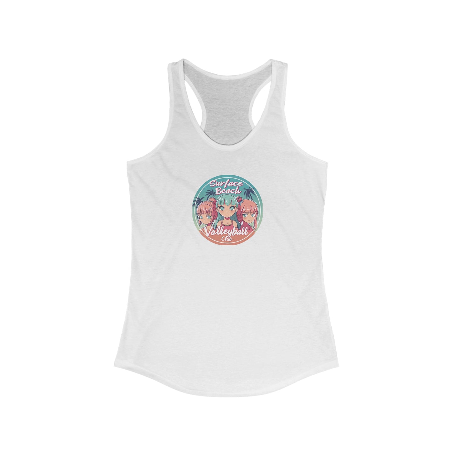 Kawaii Style Icon Surface Beach Volleyball Racerback Tank