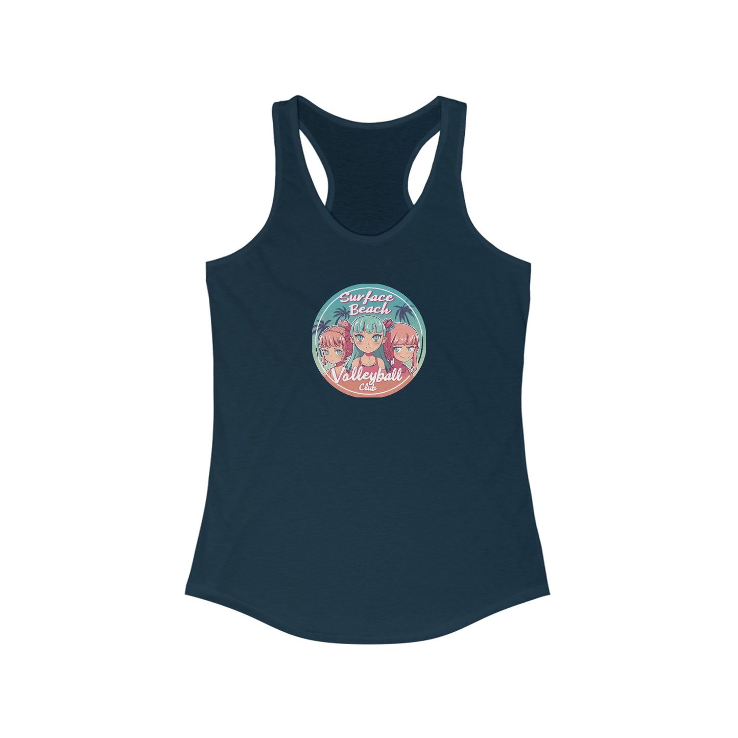 Kawaii Style Icon Surface Beach Volleyball Racerback Tank