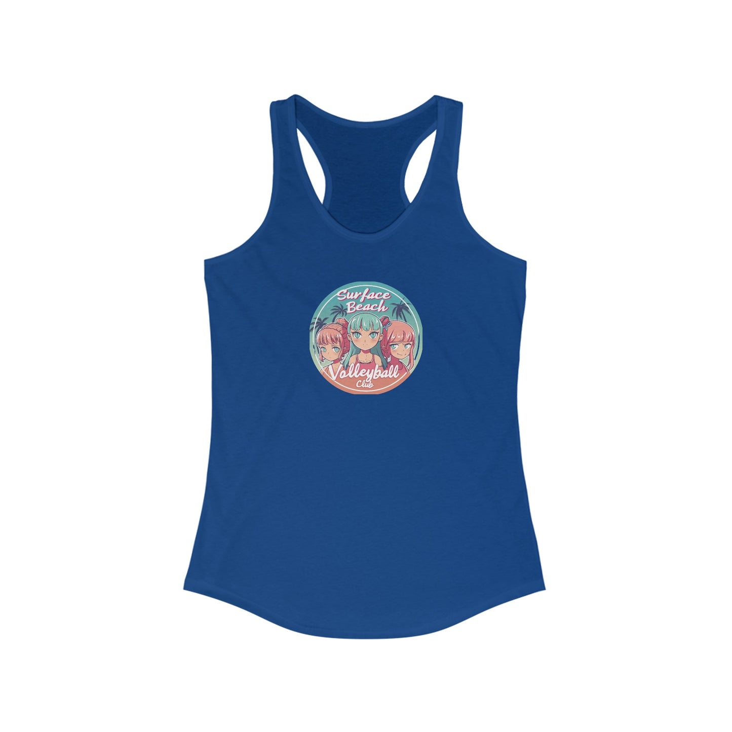 Kawaii Style Icon Surface Beach Volleyball Racerback Tank