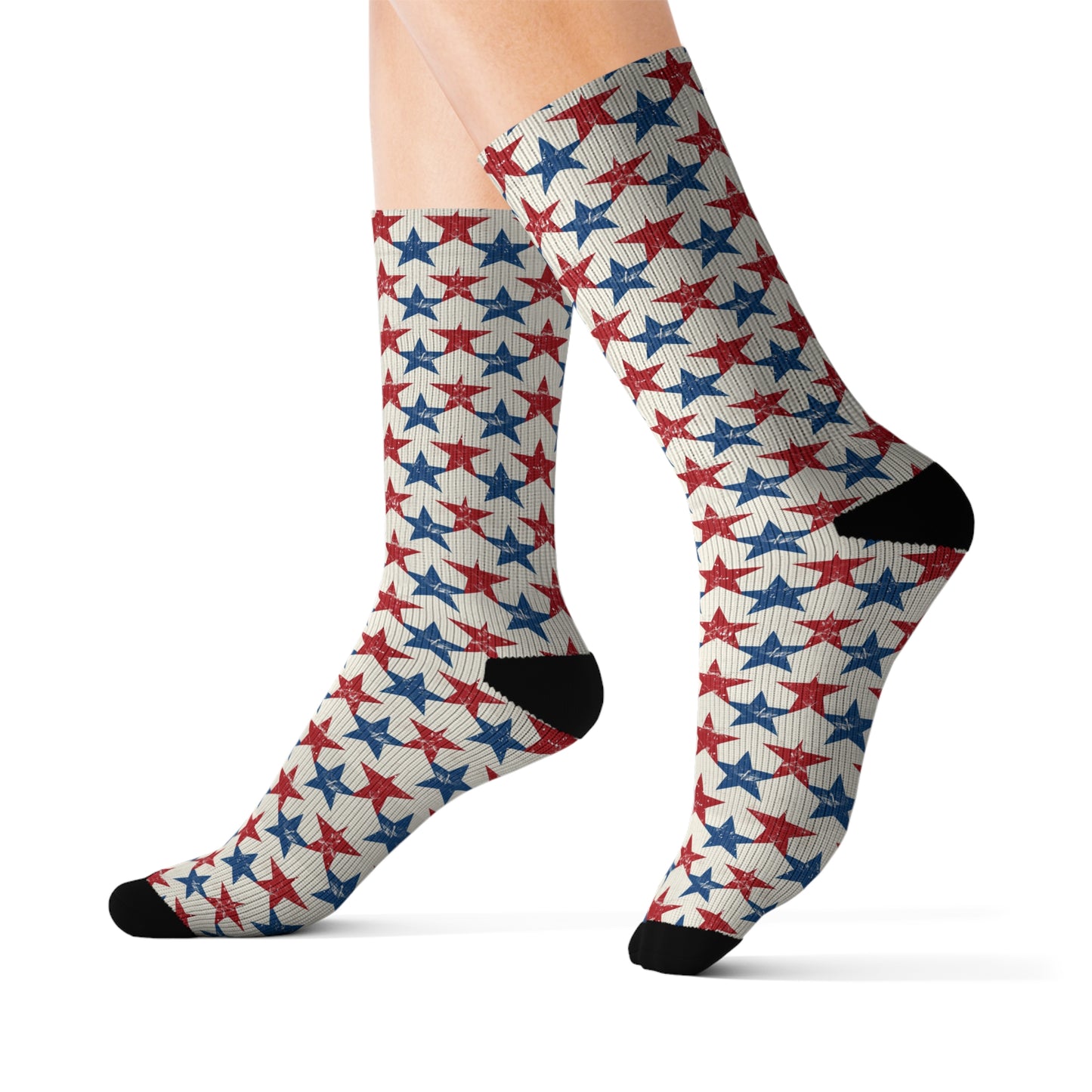 Stars Moda Urbano Breatheable Moisture Wicking Performance Printed Fashion Sublimation Socks