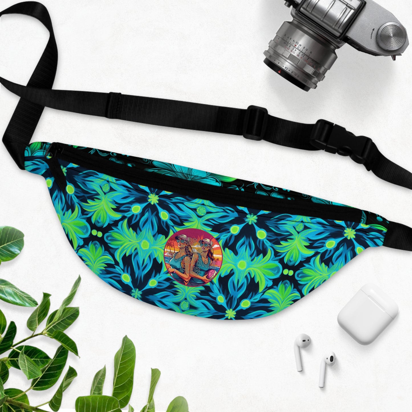 Surface Beach Volleyball Club Floral Logo Fanny Pack