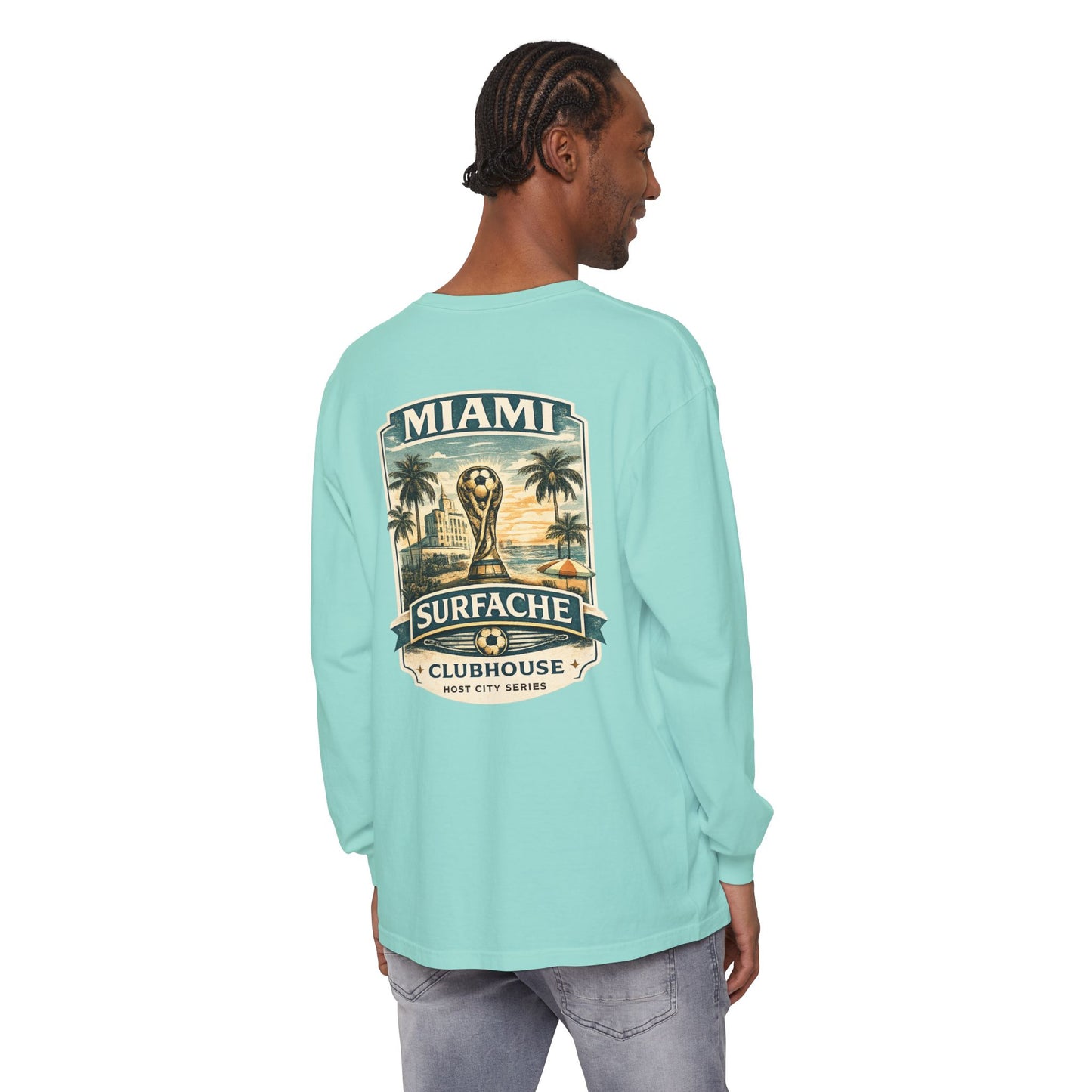 Miami Surfache Long Sleeve Tee — Surf Clubhouse Graphic Shirt