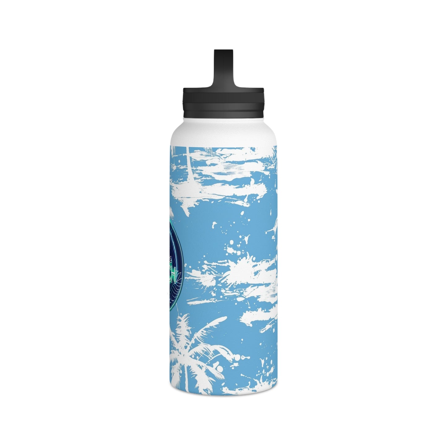 Icon Surface Beach Volleyball Club Stainless Steel Water Bottle, Handle Lid