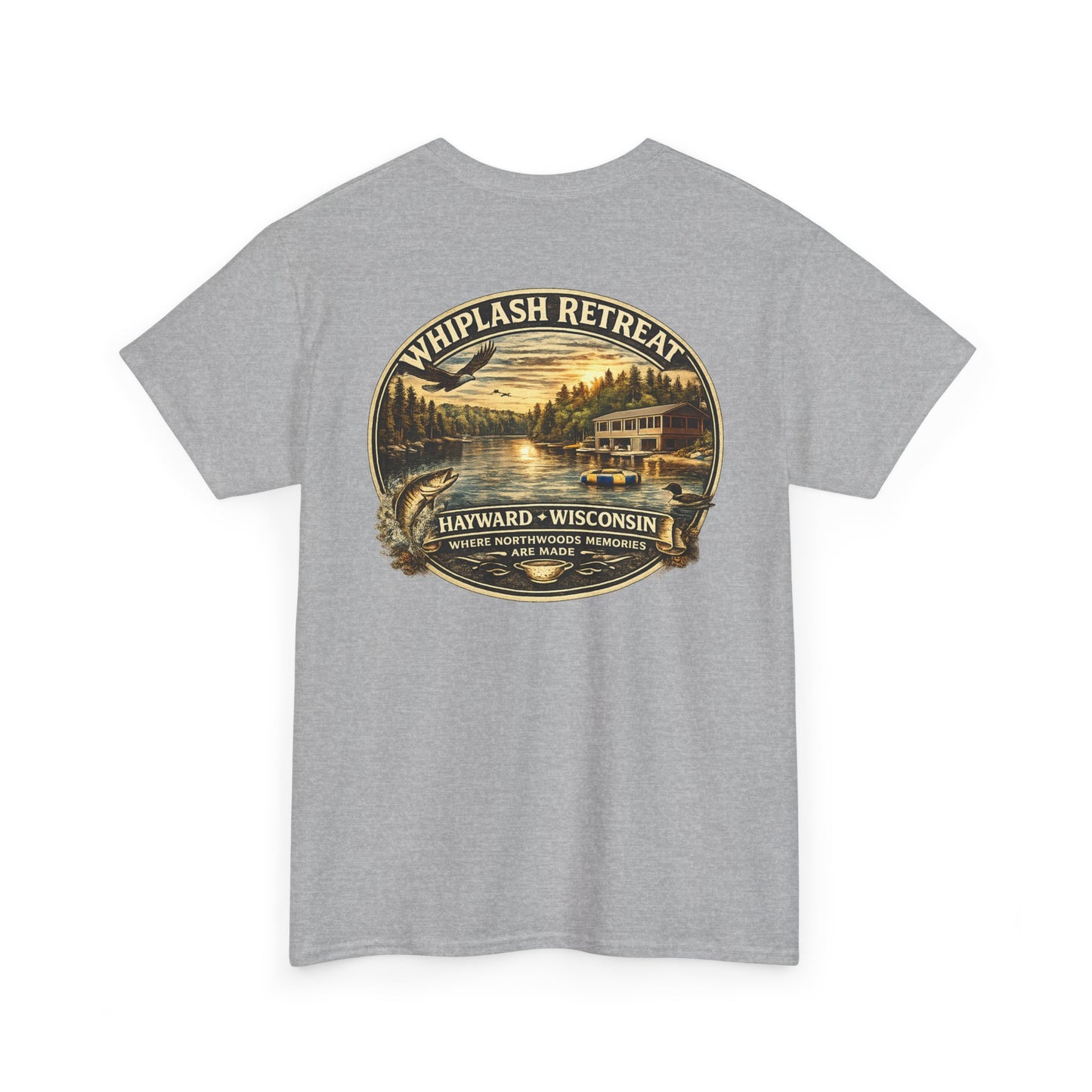 Whiplash Retreat T-Shirt — Vintage Lakeside Hayward Wisconsin Tee