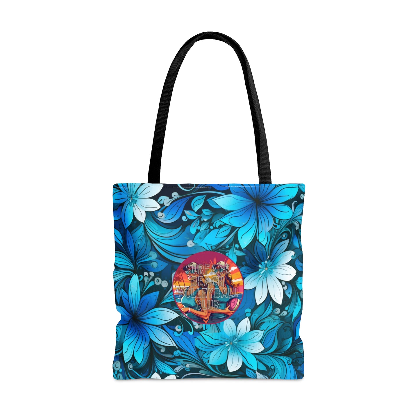 Surface Beach Volleyball Floral Logo Tote Bag (AOP)