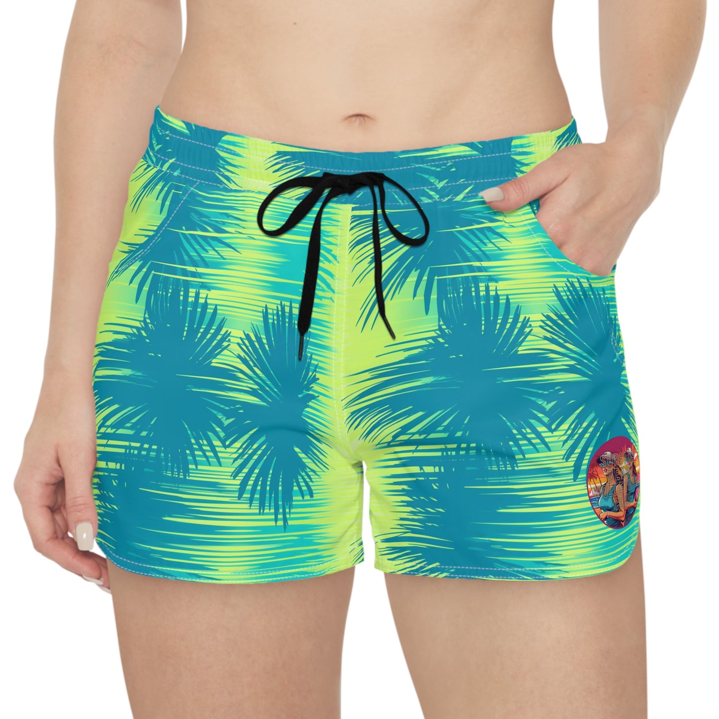 Surface Beach Volleyball Club Geometric Cover Up Women's Casual Shorts (AOP)