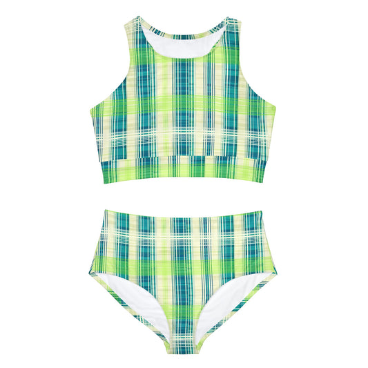 Surface Beach Volleyball Club Neon Palm Sporty Bikini Set