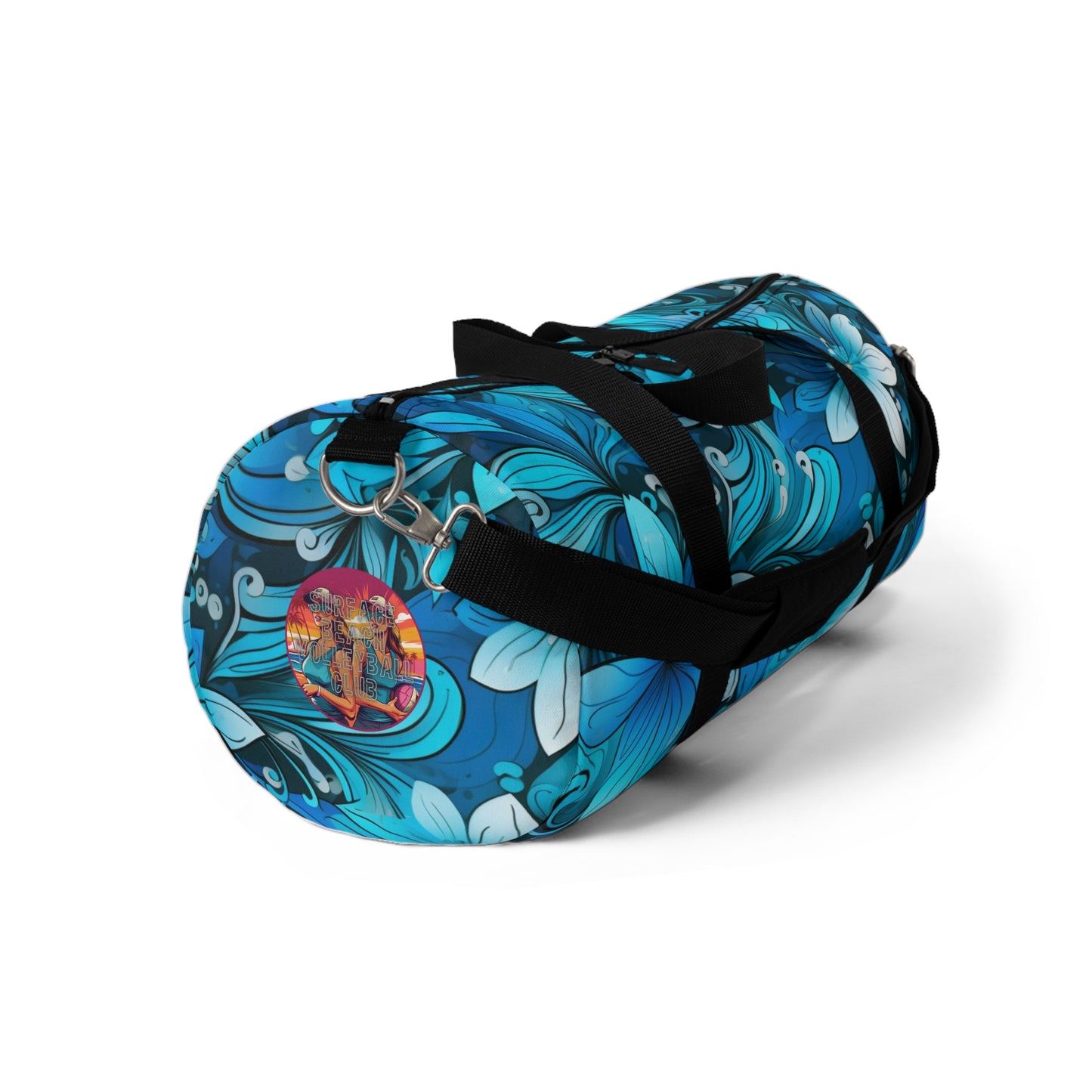 Surface Beach Volleyball Club Floral Logo Designer Sublimated Duffel Bag