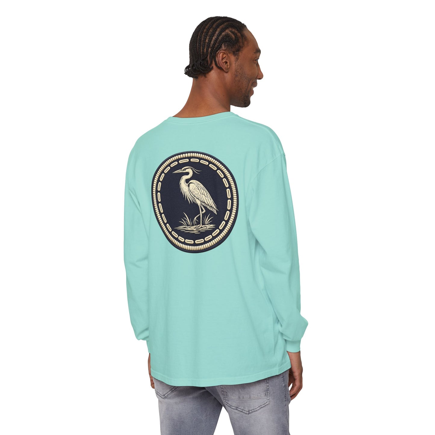 Surfache Long Sleeve T-Shirt — Coastal Heron Graphic