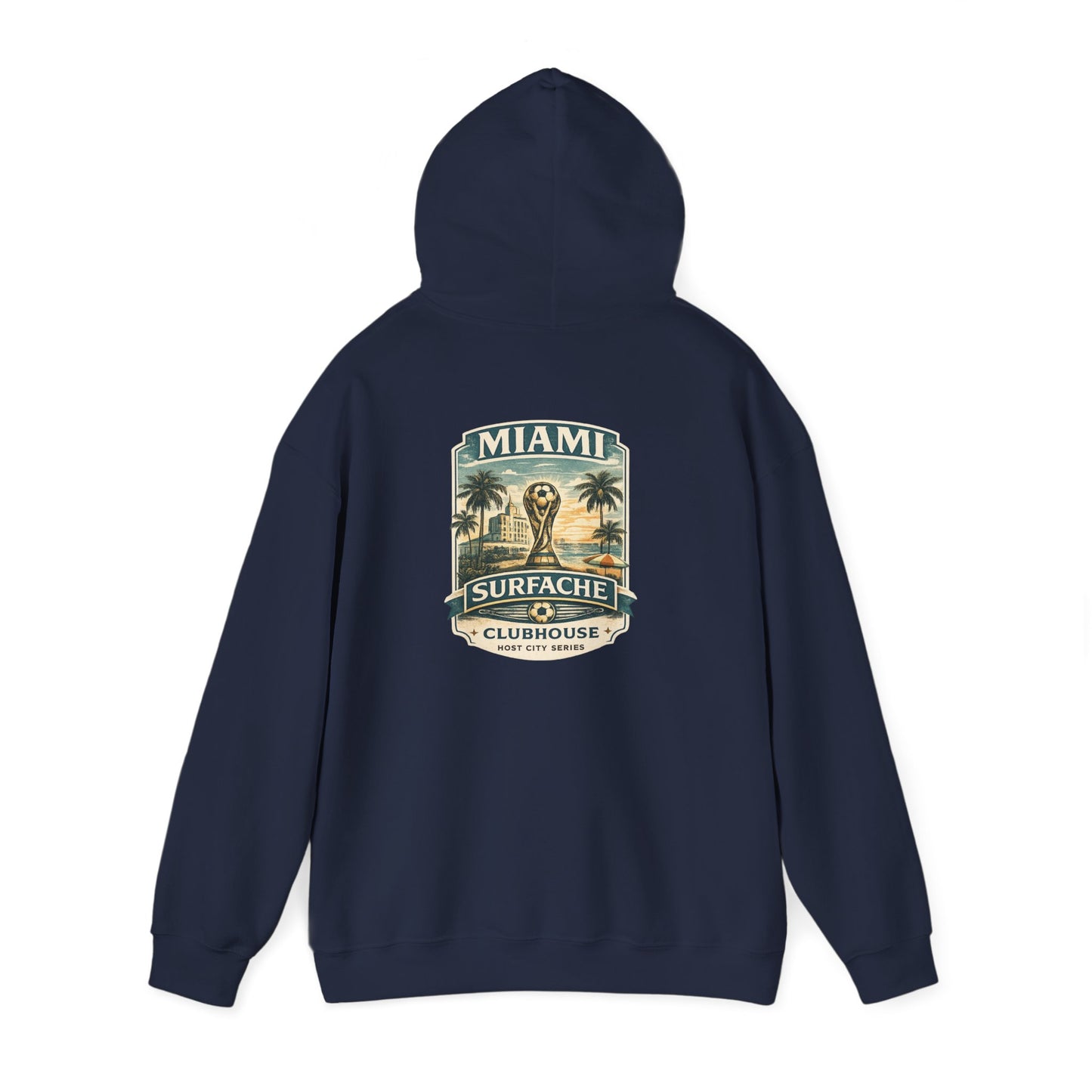 Surfache Hoodie — Miami Vintage Surf Club Logo Hooded Sweatshirt