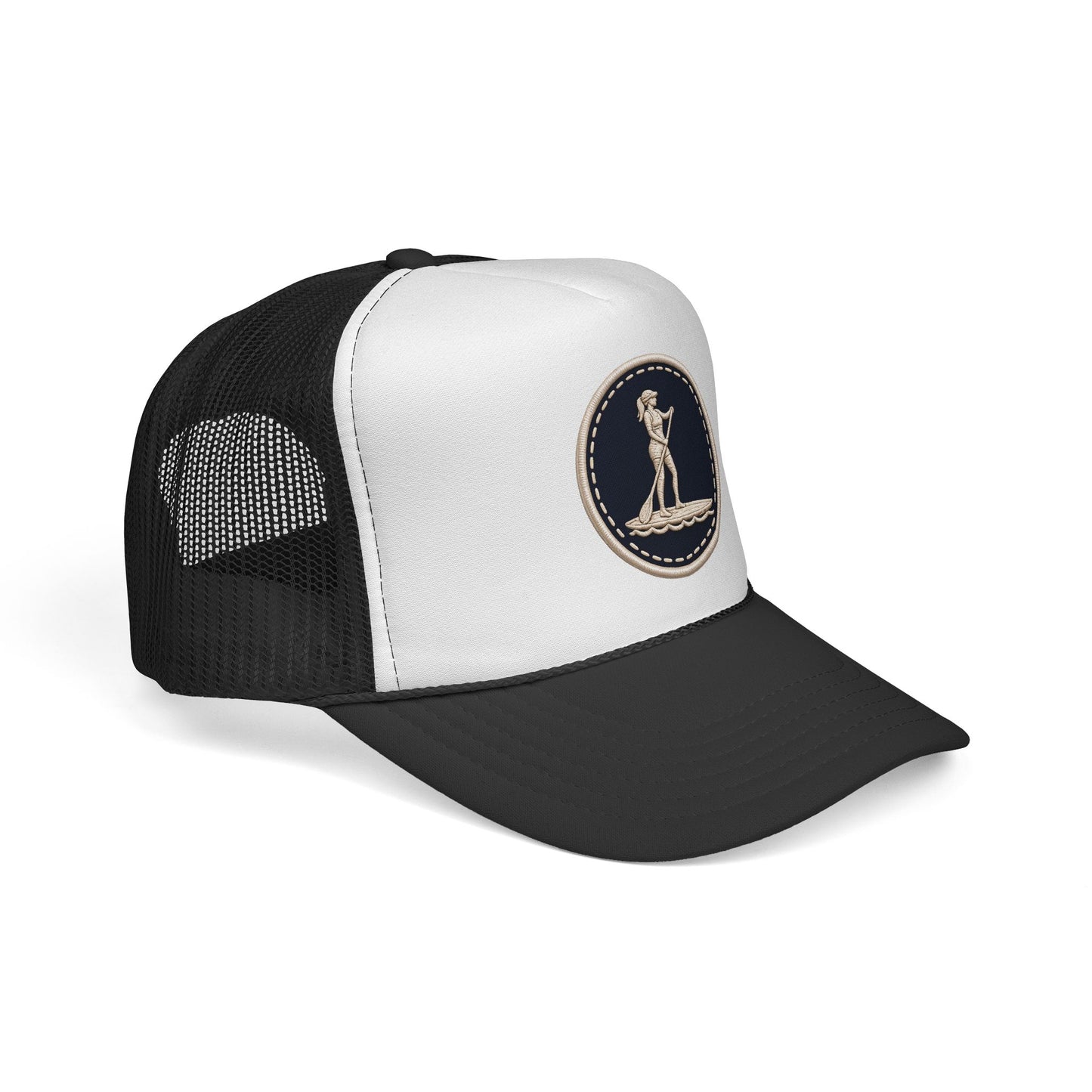 Surfache Paddleboarder Patch Trucker Hat – Vintage Stand-Up Paddle Surf Cap