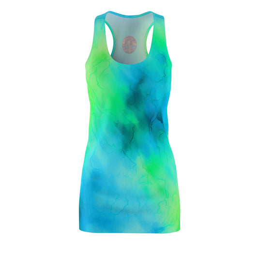 Surface Beach Volleyball Club Ombre Designer Women's Cut & Sew Racerback Cover Up Dress Louis IV Collection