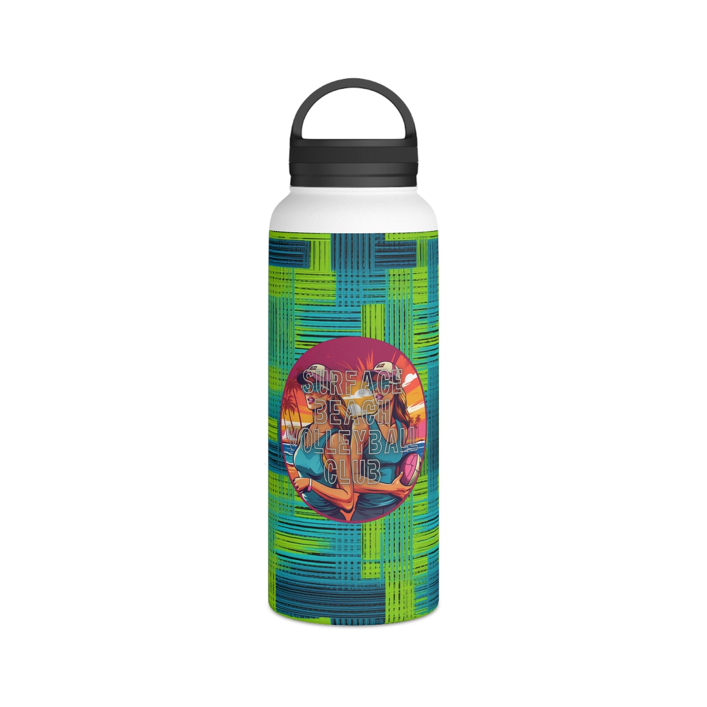 Surface Beach Volleyball Club Stainless Steel Water Bottle, Handle Lid