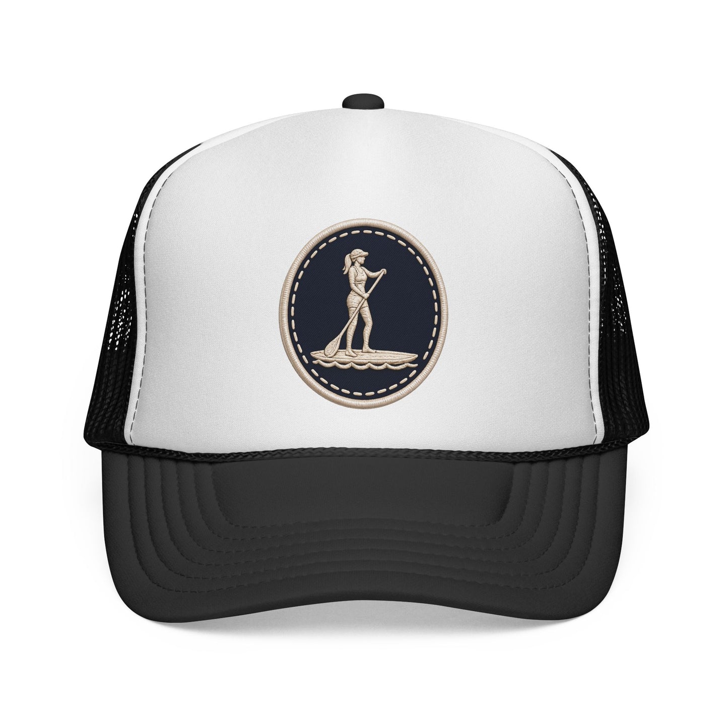 Surfache Paddleboarder Patch Trucker Hat – Vintage Stand-Up Paddle Surf Cap